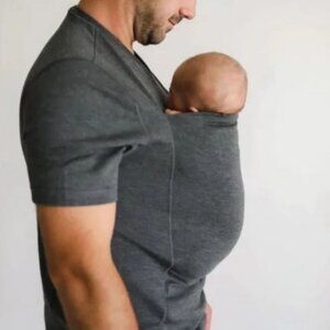 LALABU Size Small Mens Dads Baby Tote Shirt